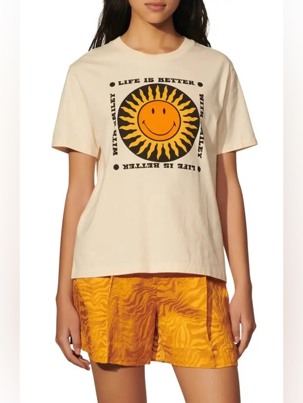 Sandro Corneille Smiley Graphic Tee Size Medium